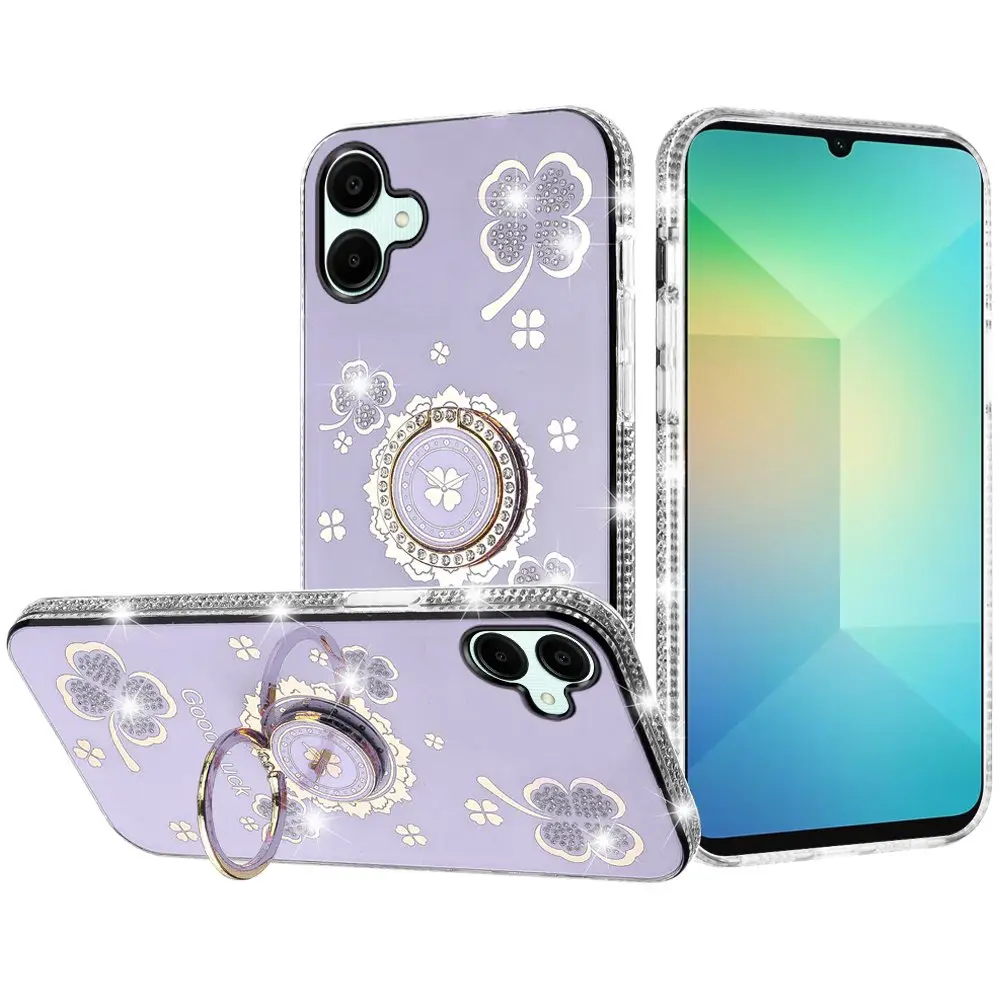 iPhone 16 Bling Diamond Lucky Case Purple